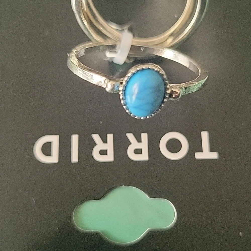 Torrid Silver and Blue Statement Ring